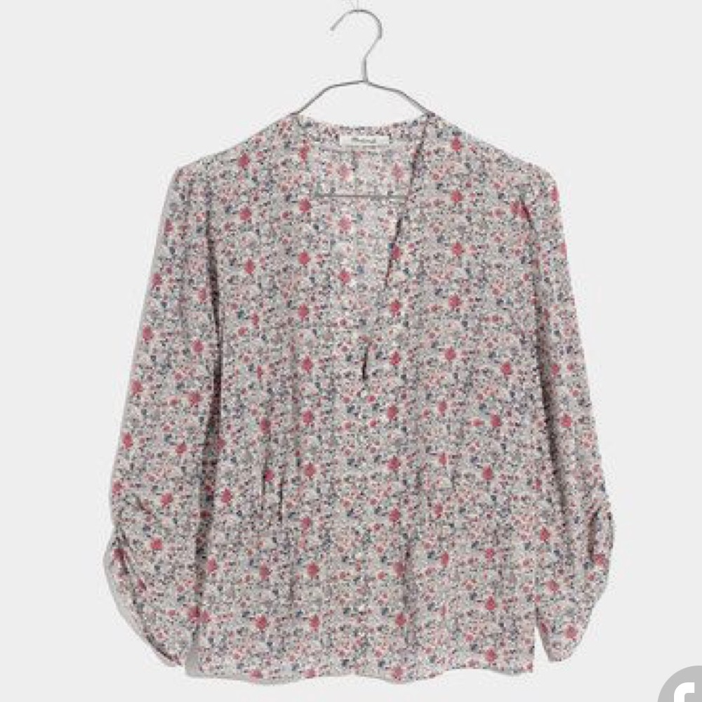 Madewell Silk Shadowpetal Top. Size 14.